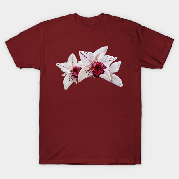 Orchid - Cymbidium Baltic Dew Freckle Face T-Shirt by SusanSavad